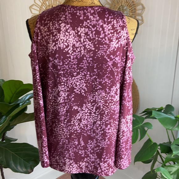 H by Halston Cold Shoulder Jersey Knit Top Sz S - Picture 2 of 4